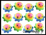 Octopus Rainbow Soft Fluff Doh - Filled Squeeze Stress Balls  -  Sensory, Stress, Fidget Toy Super Soft