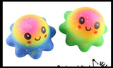 Octopus Rainbow Soft Fluff Doh - Filled Squeeze Stress Balls  -  Sensory, Stress, Fidget Toy Super Soft