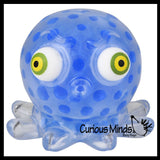 Octopus with Big Eyes Water Bead Gel Filled Squeeze Stress Balls - Sensory, Stress, Fidget Toy