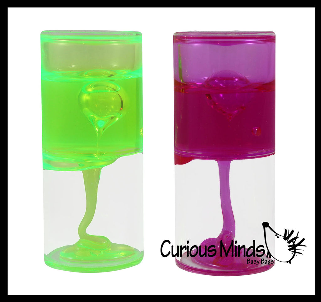 Slime Ooze Liquid Dripping Goo Timer - Calm Down Jar - Soothing and Calming Motion - Liquid Timer Sensory Office Desk Toy - Visual Stimulation