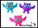 Cute Owl Doh Stress Stretch Ball - Moldable Pinch Poke Sensory Fidget Toy Doughy