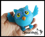 LAST CHANCE - LIMITED STOCK - SALE  - Cute Owl Doh Stress Stretch Ball - Moldable Pinch Poke Sensory Fidget Toy Doughy