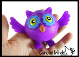 LAST CHANCE - LIMITED STOCK - SALE  - Cute Owl Doh Stress Stretch Ball - Moldable Pinch Poke Sensory Fidget Toy Doughy