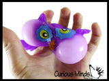 LAST CHANCE - LIMITED STOCK - SALE  - Cute Owl Doh Stress Stretch Ball - Moldable Pinch Poke Sensory Fidget Toy Doughy