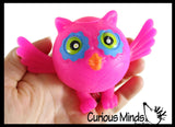 LAST CHANCE - LIMITED STOCK - SALE  - Cute Owl Doh Stress Stretch Ball - Moldable Pinch Poke Sensory Fidget Toy Doughy