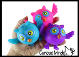 LAST CHANCE - LIMITED STOCK - SALE  - Cute Owl Doh Stress Stretch Ball - Moldable Pinch Poke Sensory Fidget Toy Doughy