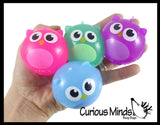 LAST CHANCE - LIMITED STOCK - Cute Owl Splat Ball -  Water Filled Splat Stress Ball - Throw to Make it Splat and Watch it Come Back