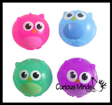 LAST CHANCE - LIMITED STOCK - Cute Owl Splat Ball -  Water Filled Splat Stress Ball - Throw to Make it Splat and Watch it Come Back