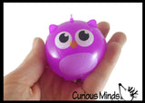 LAST CHANCE - LIMITED STOCK - Cute Owl Splat Ball -  Water Filled Splat Stress Ball - Throw to Make it Splat and Watch it Come Back