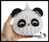 Panda Unicorn Theme Bubble Pop Fidget Toy - Cute Silicone Push Poke Bubble Wrap Fidget Toy - Press Bubbles to Pop - Bubble Popper Sensory Stress Toy
