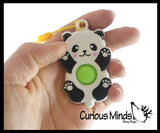 LAST CHANCE - LIMITED STOCK - Panda Single Bubble Pop Clip on Fidget - Silicone Push Poke Bubble Wrap Fidget Toy - Press Bubbles to Pop - Bubble Popper Sensory Stress Toy