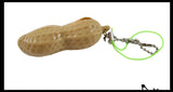 LAST CHANCE - LIMITED STOCK - Peanut Popper -  Fun Pop-Out Fidget Keychain Toy - Squeeze to Pop Peanuts out of Shell - Chain Clip OT