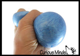 Pearl Swirl Water Filled Stress Toy - Squishy Sensory Fidget Ball - Mesmerizing Swirling Liquid