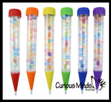 LAST CHANCE - LIMITED STOCK - Bundle of Fun Pens with Different Compounds - Water Bead/Moving Fluff- Filled Motion Pen - Filled with Moving Stuff - Soothing and Calming Motion Pen - Liquid Timer Sensory Office Toy - Visual Stimulation