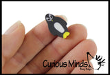144 (12 Dozen) Black Penguin Mini Erasers - Novelty and Functional Adorable Eraser Novelty Treasure Prize, School Classroom Supply, Math Counters - Sorting - Party Favor