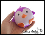 Penguin Bubble Pop Ball -  Cute Winter Animal Bubble Poppers on Ball Squeeze to Pop - Silicone Push Poke Bubble Wrap Fidget Toy - Press Bubbles to Pop - Bubble Popper Sensory Stress Toy