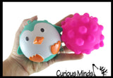 Penguin Bubble Pop Ball -  Cute Winter Animal Bubble Poppers on Ball Squeeze to Pop - Silicone Push Poke Bubble Wrap Fidget Toy - Press Bubbles to Pop - Bubble Popper Sensory Stress Toy