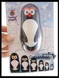 Penguin Nesting Dolls Set - Russian Stacking Doll - Matryoshka - 6 Penguins Small to Large