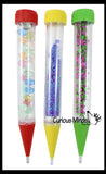 LAST CHANCE - LIMITED STOCK - Bundle of Fun Pens with Different Compounds - Water Bead/Moving Fluff- Filled Motion Pen - Filled with Moving Stuff - Soothing and Calming Motion Pen - Liquid Timer Sensory Office Toy - Visual Stimulation