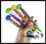LAST CHANCE - LIMITED STOCK - Bundle of Fun Pens with Different Compounds - Water Bead/Moving Fluff- Filled Motion Pen - Filled with Moving Stuff - Soothing and Calming Motion Pen - Liquid Timer Sensory Office Toy - Visual Stimulation