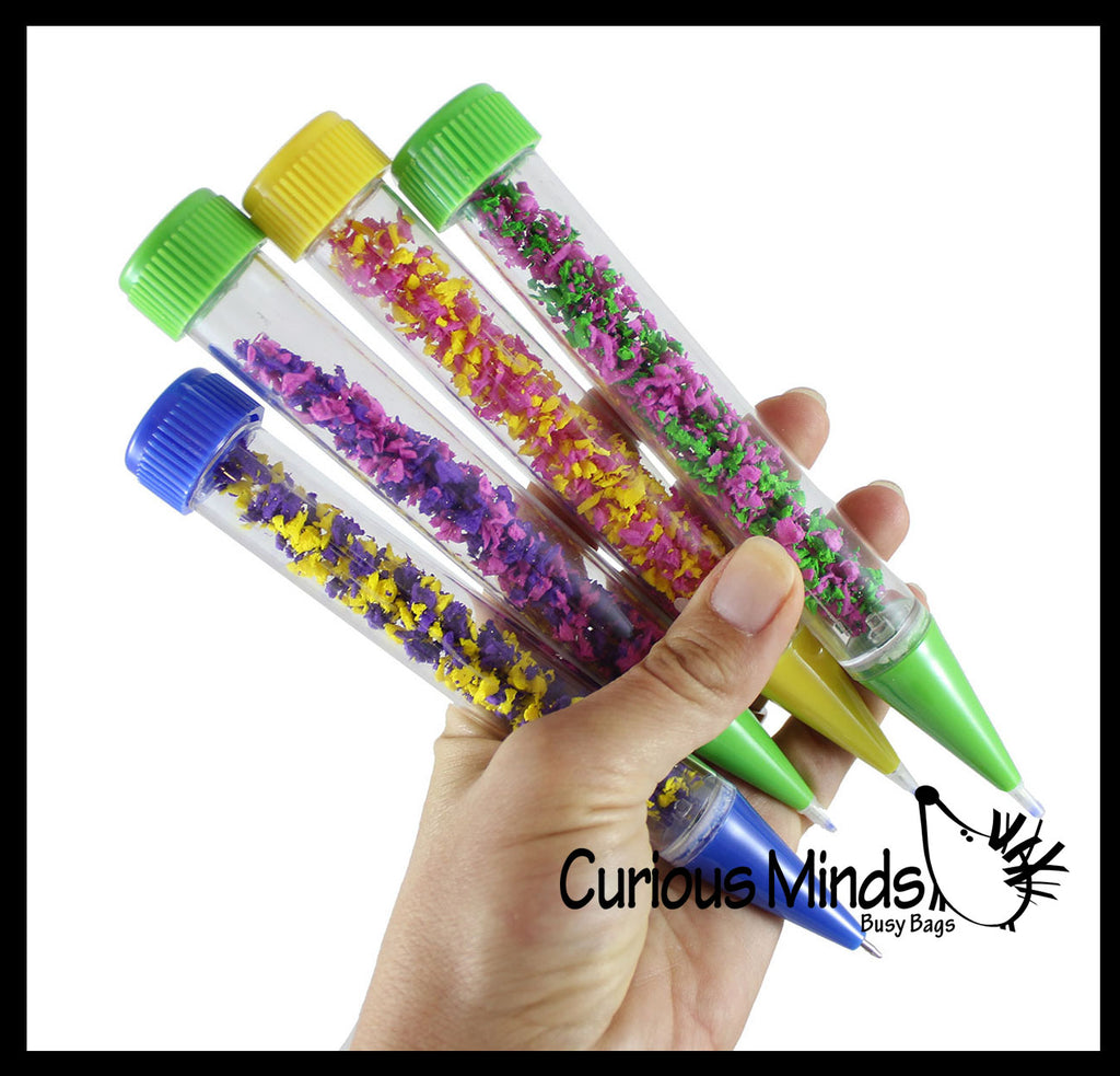 Flowing Compound Motion Pen - Filled with Moving Stuff - Soothing and Calming Motion Pen - Liquid Timer Sensory Office Toy - Visual Stimulation