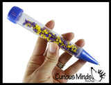 LAST CHANCE - LIMITED STOCK - Bundle of Fun Pens with Different Compounds - Water Bead/Moving Fluff- Filled Motion Pen - Filled with Moving Stuff - Soothing and Calming Motion Pen - Liquid Timer Sensory Office Toy - Visual Stimulation