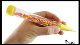 LAST CHANCE - LIMITED STOCK - Bundle of Fun Pens with Different Compounds - Water Bead/Moving Fluff- Filled Motion Pen - Filled with Moving Stuff - Soothing and Calming Motion Pen - Liquid Timer Sensory Office Toy - Visual Stimulation