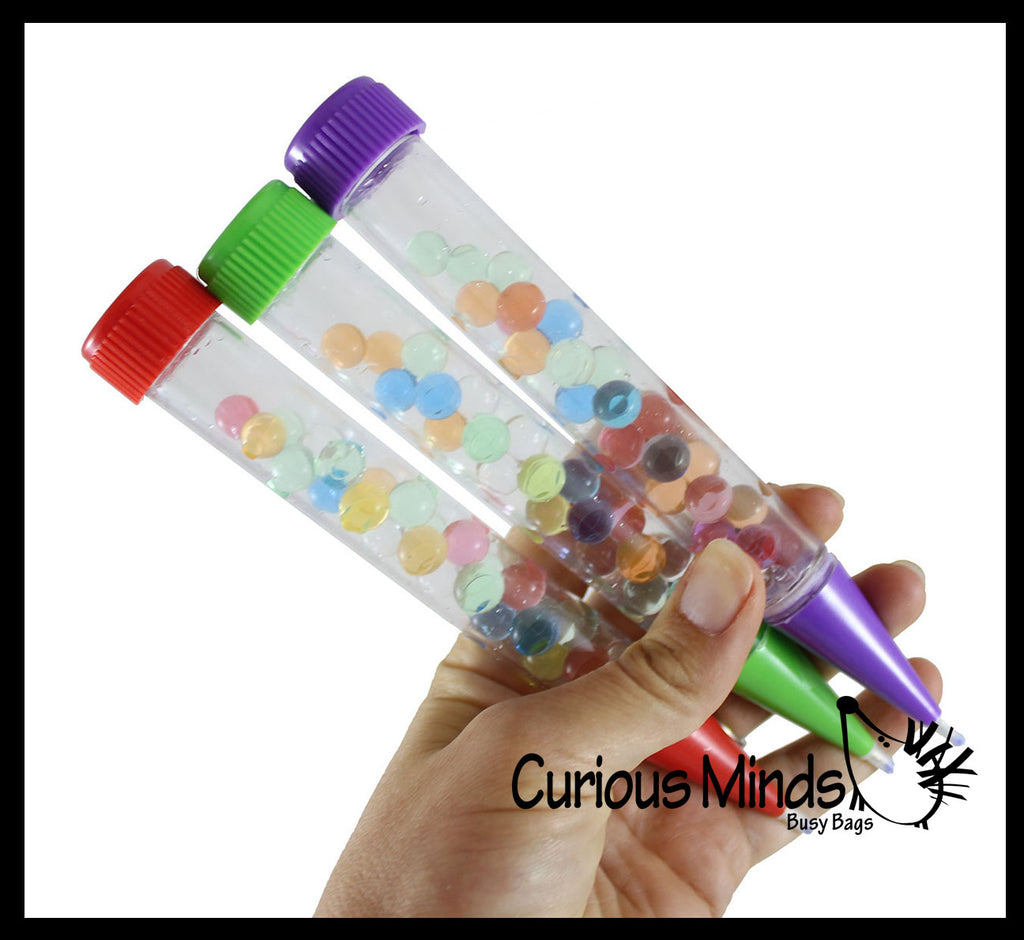 LAST CHANCE - LIMITED STOCK - SALE  - Water Bead Filled Motion Pen - Filled with Moving Stuff - Soothing and Calming Motion Pen - Liquid Timer Sensory Office Toy - Visual Stimulation