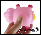 LAST CHANCE - LIMITED STOCK - Pig Animal Ball Popper Shooter Toy - Put Ball in Butt and Squeeze to Shoot it Out - Funny Gift