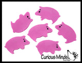 Pig Mini Erasers - Farm Novelty and Functional Adorable Eraser Novelty Treasure Prize, School Classroom Supply, Math Counters - Sorting - Party Favor 144 (12 Dozen)