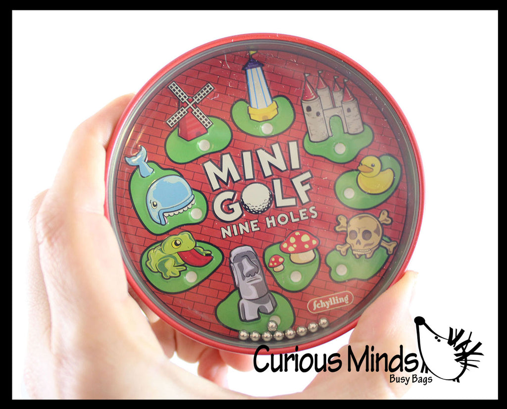 Tin BB Ball Maze Games -  Pill Maze Toys - Party Favors - Travel Toy - Ball Maze - Skill Balance