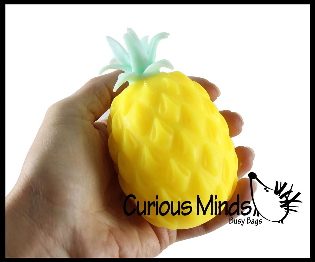 Cute Pineapple Soft Fluff- Filled Squeeze Stress Balls  -  Sensory, Stress, Fidget Toy Super Soft Fruit