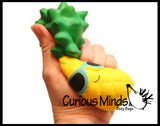 Set of 3 Cute Pineapple Stress Balls -  Sensory, Stress, Fidget Toy Super Soft - Water Bead - Foam - Fruit