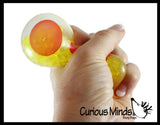 Pizza Slice Water Bead Filled Squeeze Stress Balls  -  Sensory, Stress, Fidget Junk Food Toy