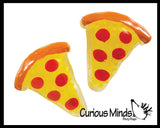 LAST CHANCE - LIMITED STOCK  - SALE - Pizza Slice Water Bead Filled Squeeze Stress Balls  -  Sensory, Stress, Fidget Junk Food Toy