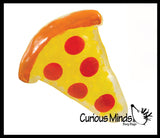 LAST CHANCE - LIMITED STOCK  - SALE - Pizza Slice Water Bead Filled Squeeze Stress Balls  -  Sensory, Stress, Fidget Junk Food Toy