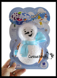 Playfoam Build a Snowman Set - Fake Snow Indoor Modelling Compound Dough for Sensory Play - Never Dries Out - Winter Fun