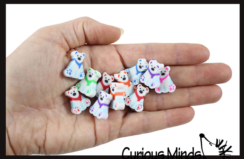 Polar Bear Mini Erasers - Novelty and Functional Adorable Eraser Novelty Treasure Prize, School Classroom Supply, Math Counters - Color Sorting - Party Favor 144 (12 Dozen)