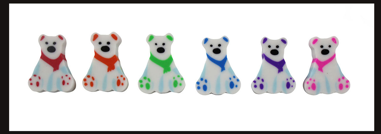 Zhanmai 400 Pcs Mini Polar Bear Erasers Colorful Mini Erasers for Kids Bulk  Fun Erasers Cute Animal Erasers Bear Party Favors for Winter Classroom