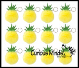 LAST CHANCE - LIMITED STOCK - Large Pom Pom Fur Pineapple  -  Plush Clip  Keychain Purse Backpack Bag Charm Toy
