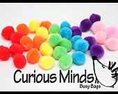 LAST CHANCE - LIMITED STOCK - Set of 35 Rainbow Pom Poms