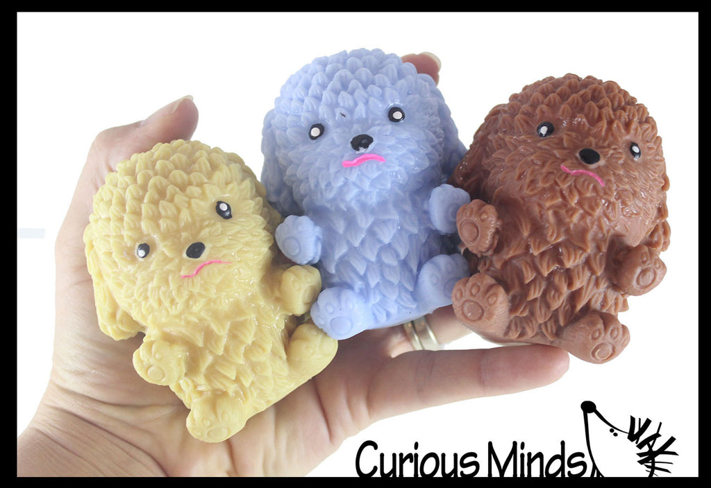 BULK - WHOLESALE - SALE -  Cute Poodle Dog Soft Fluff Doh - Filled Squeeze Stress Balls  -  Sensory, Stress, Fidget Toy Super Soft Doggy