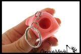 Pooping Pig Novelty Keychain  -  Sensory, Stress, Fidget Toy Piggy