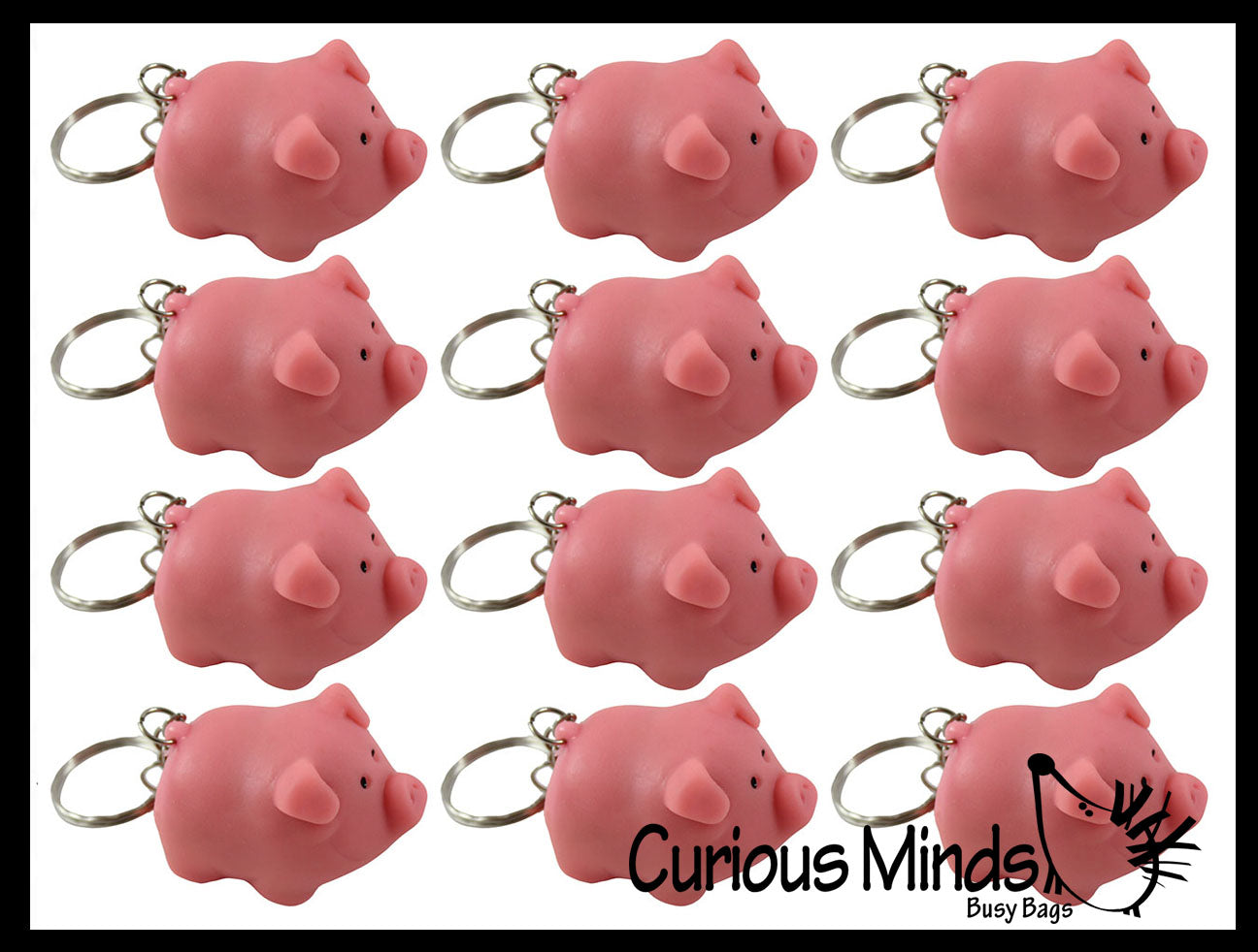 Pooping Pig Novelty Keychain - Sensory, Stress, Fidget Toy Piggy