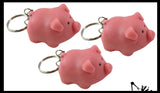 Pooping Pig Novelty Keychain  -  Sensory, Stress, Fidget Toy Piggy