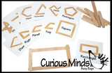 Making Shapes with Popsicle Sticks OR Plastic Snap Together Sticks