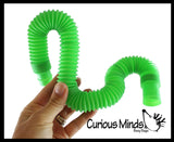 Large Pull and Pop Snap Expanding Flexible Accordion Tube Toy - Free Play - Open Ended Fidget Toy
