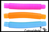 Large Pull and Pop Snap Expanding Flexible Accordion Tube Toy - Free Play - Open Ended Fidget Toy