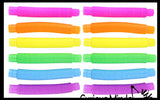 Large Pull and Pop Snap Expanding Flexible Accordion Tube Toy - Free Play - Open Ended Fidget Toy