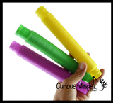 Large Pull and Pop Snap Expanding Flexible Accordion Tube Toy - Free Play - Open Ended Fidget Toy